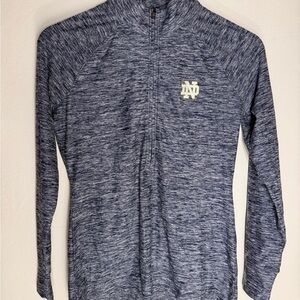 Blue Notre Dame Quarter-Zip Pullover S